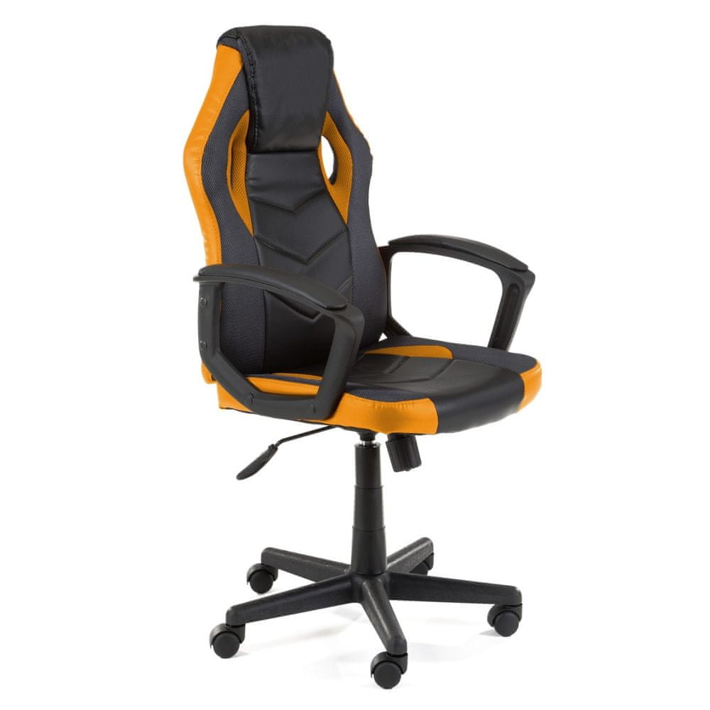 Akord Otočná herná stolička FERO II čierno-oranžová